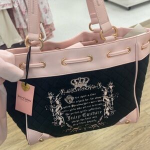 Juicy Couture Black and Pink Once Upon A Time  Quilted Daydreamer